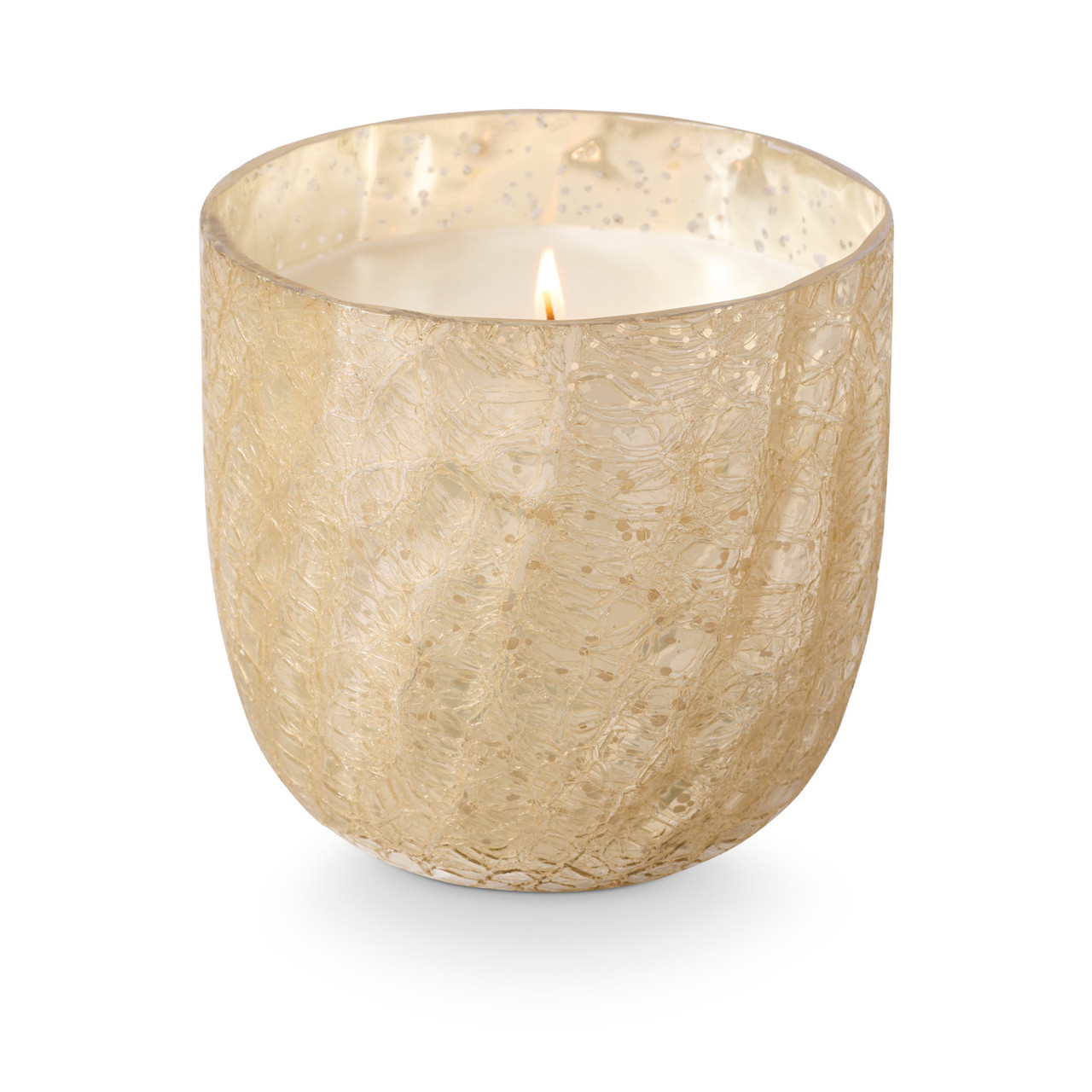 Illume Small Boxed Crackle Glass Candle, Balsam & Cedar