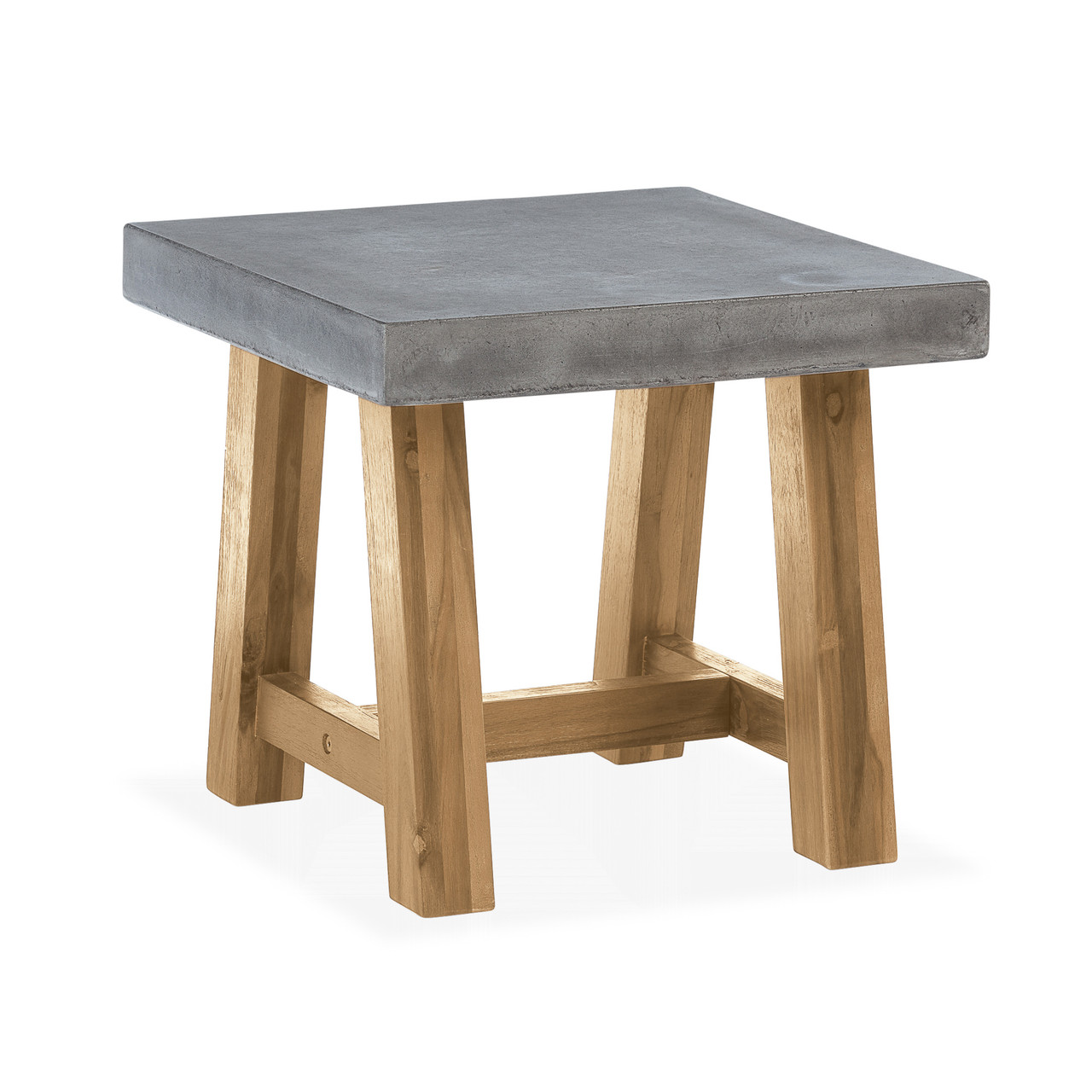 Bridge Side Table w/ Brushed Grey Base - Garden Cottage