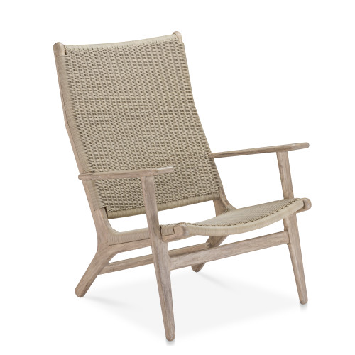 Dover Adirondack Chair - Grey w/ Grey Wicker