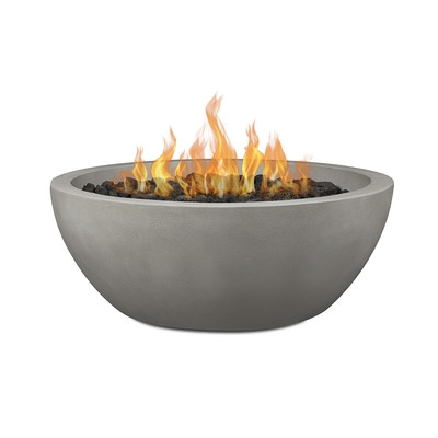 Medium Fire Bowl 38"   Liquid Propane + Aluminum Fire Bowl Lid-Black+STOCK