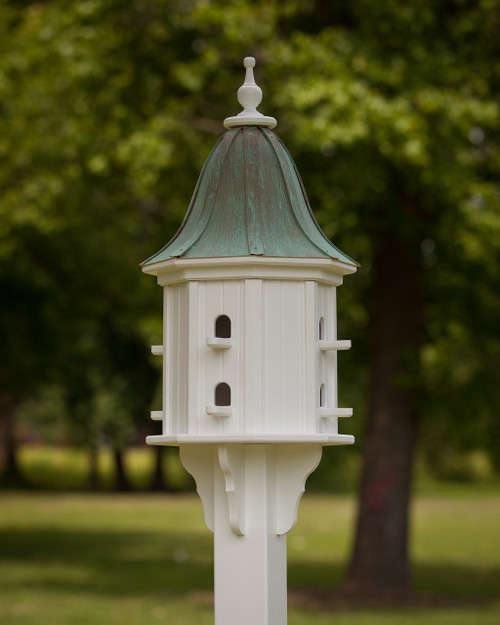 14" Songbird House - 8 Perches -Patina Copper Roof - Bell 14" Songbird House - 8 Perches -Patina Copper Roof - Bell