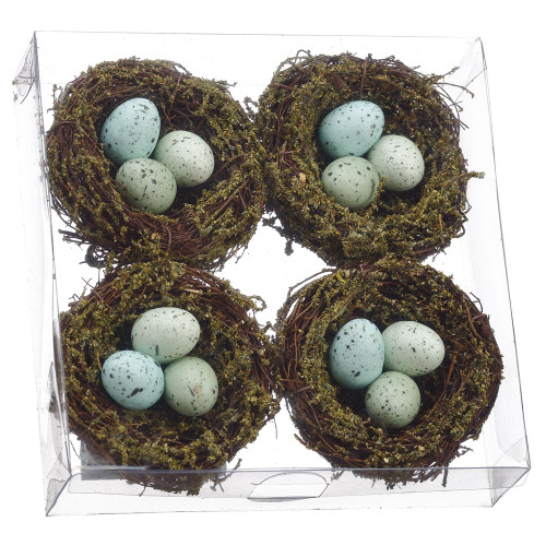 1.7"Hx6.2"Wx6.2"L Bird's Nest (Set of 4) - Mixed 1.7"Hx6.2"Wx6.2"L Bird's Nest (Set of 4) - Mixed