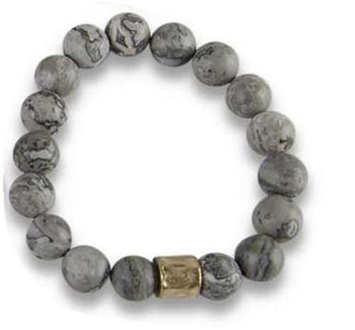 Multi Stone Bead Stretch Bracelet