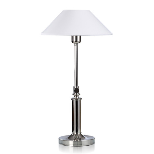 Polished Nickel Metal Table Lamp