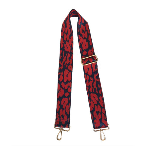 Navy Red Cheetah Print Adjustable Bag Strap