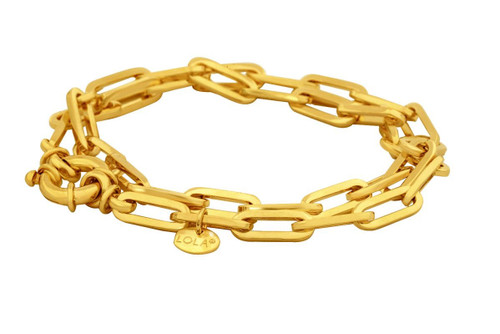 Oval Medium Gold Bracelet 5.2mm 7.0"