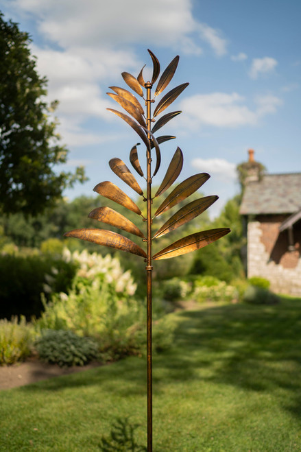 Feather Spinner, Gold - Kinetic Wind Spinner