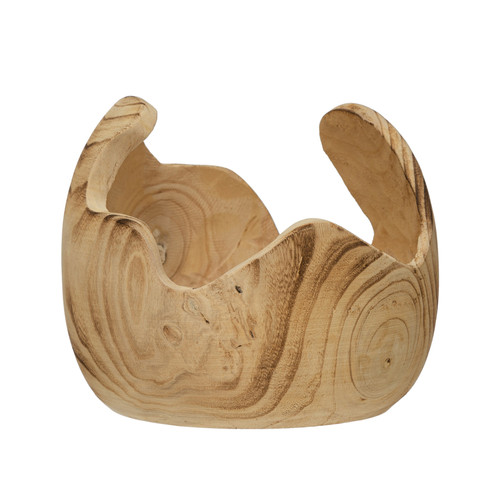 Decorative Paulownia Wood Organic Shaped Bowl