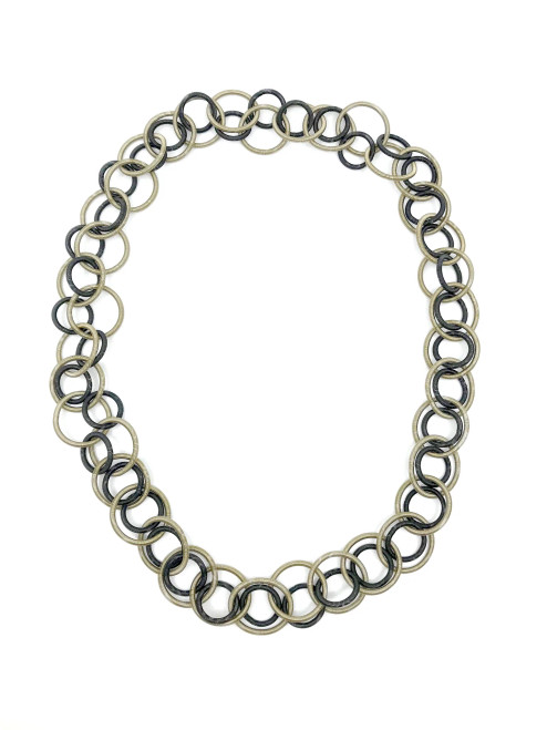 Bronze/Black Long Multi Loop Necklace