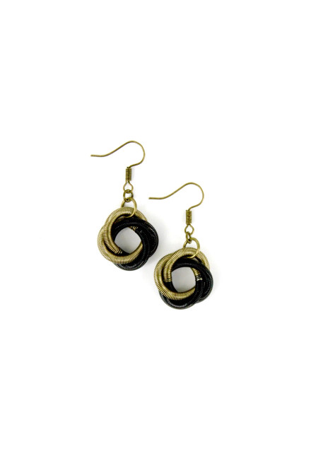 Black/Bronze Twist Loop Earring