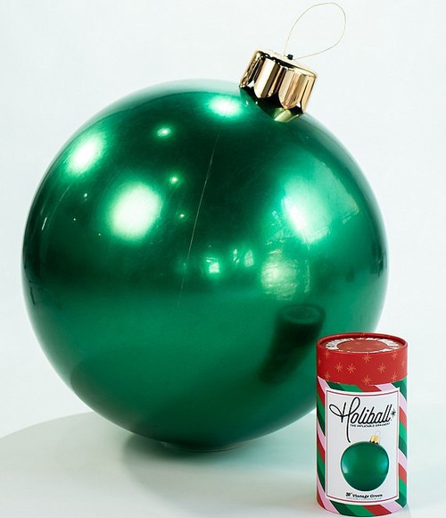 18" Vintage Green Holiball