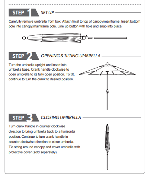 9' Auto Tilt Umbrella, Jockey Red Canopy & Champagne Pole