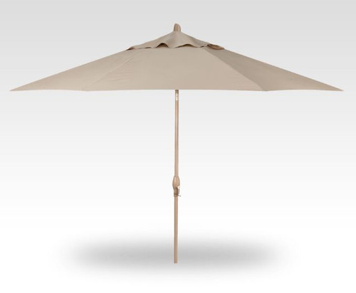 11' Auto Tilt Umbrella, Khaki Canopy & Champagne Pole