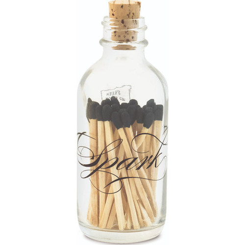 Mini Apothecary Match Bottle, Calligraphy