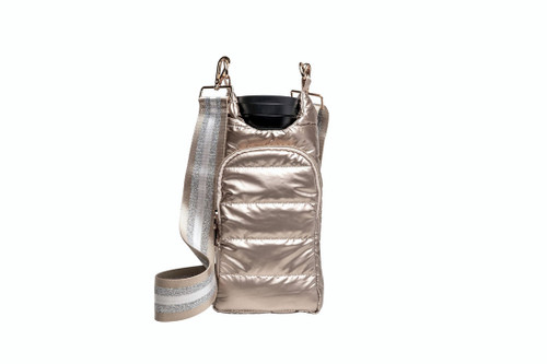 Gold Metallic HydroBag with Gold & Silver Striped Strap