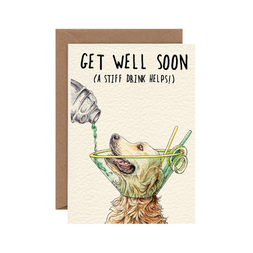 Get Well Soon Dog Card - 5" x 7"