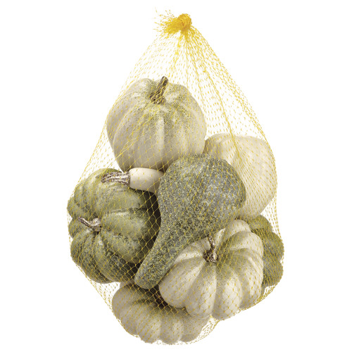 Assorted Pumpkin/Gourds, Cream/Green, Bag of 8 Assorted Pumpkin/Gourds, Cream/Green, Bag of 8