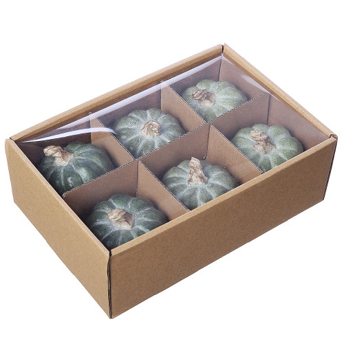 3" Green Pumpkins, Box of 6 3" Green Pumpkins, Box of 6