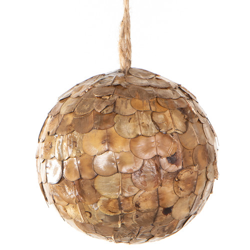 5" Pod Ball Ornament,  Gold