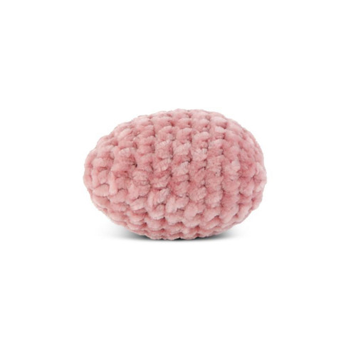 Pink Crochet Easter Egg, 2.5"