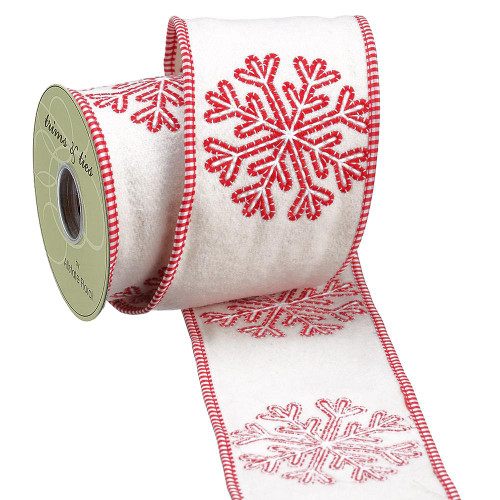 5YD Snowflake Felt Ribbon