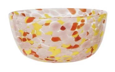 Blown Confetti Glass Bowl, Multi Color
