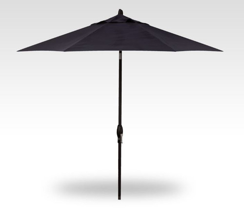 9' Auto Tilt Umbrella, Navy Canopy & Black Pole