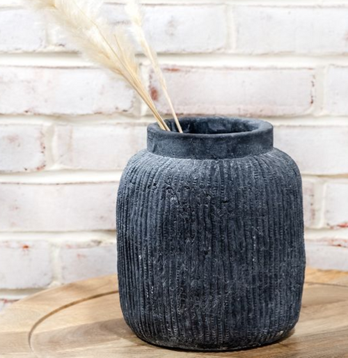8" Charcoal Vase