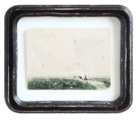 Wood Framed Antiqued Landscape