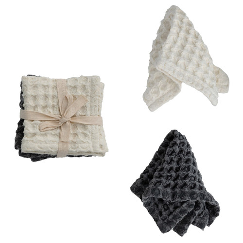 Cotton Waffle Weave Dish Cloths, Set of 2