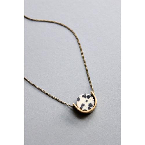 Mini dalmatian pendant necklace