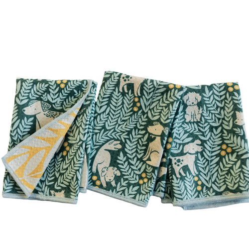 Mighty Mini Towel Set - Nuthatch Dog Park, Teal