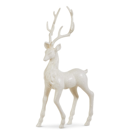 White Glitter Deer, 25" White Glitter Deer, 25"
