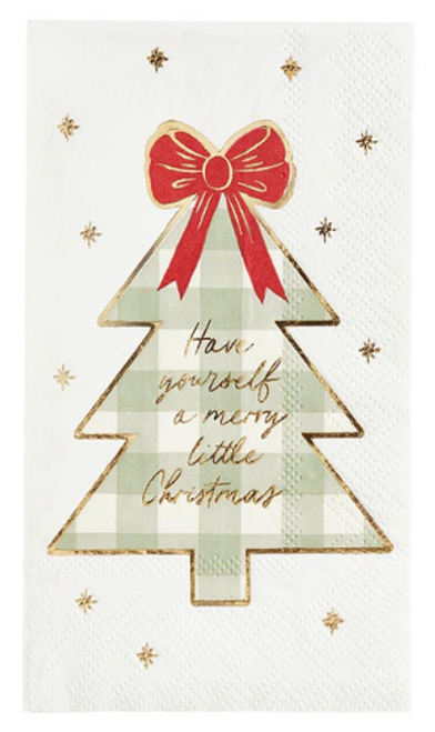 Paper Guest Napkins - Christmas Tree Paper Guest Napkins - Christmas Tree