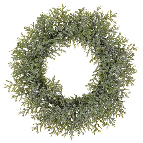 24" Iced Cedar Wreath 24" Iced Cedar Wreath