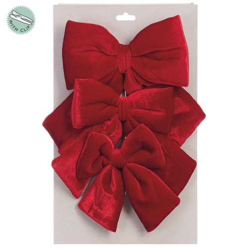 Velvet Bows With Clip