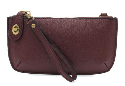 Deep Crimson Mini Crossbody Wristlet Clutch