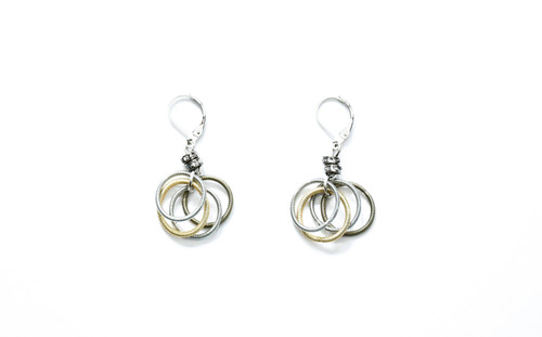 Multi Loop Earrings With Crystal Beads Multi Loop Earrings With Crystal Beads
