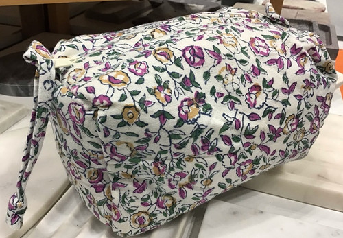 Cosmetic Bag, Cornwall Plum/Green - Medium