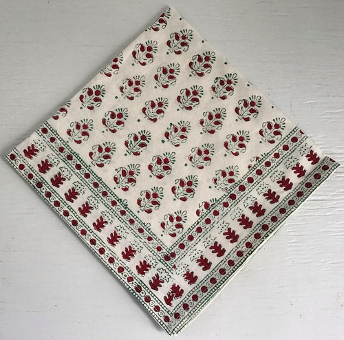 Alwar Red Printed Napkin Set of 6
