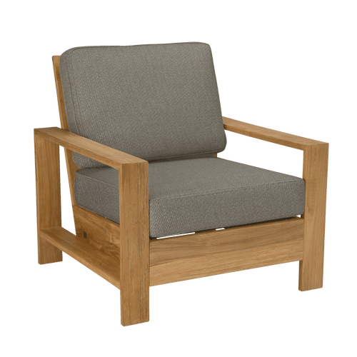 Soho Club Chair, Natural w/ Dusk Cushions - 40% Off In Stock Only