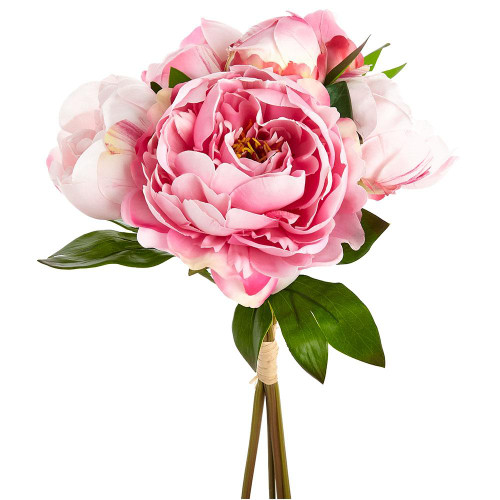 4" Real Touch Peony Bundle, Pink