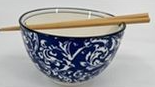 6" Blue Floral Noodle Bowl