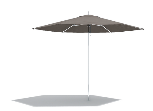 Ocean Master Classic 10.0' Hexagon Umbrella, Dolphin Canopy with Polished Titanium Pole