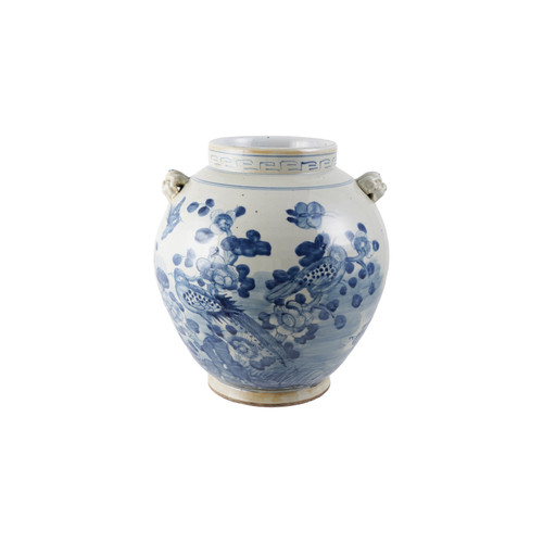 Hand-Painted Stoneware Vintage Reproduction Cachepot