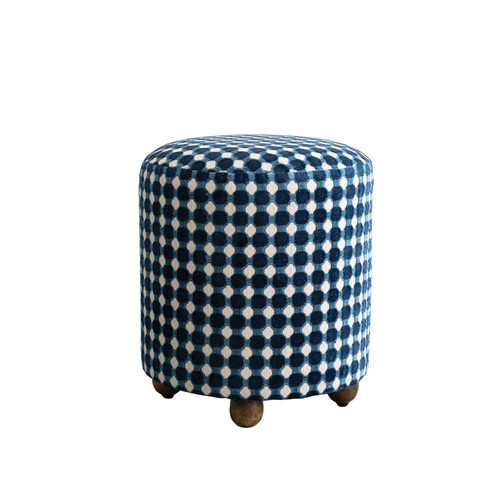 Burnout Velvet Upholstered Stool