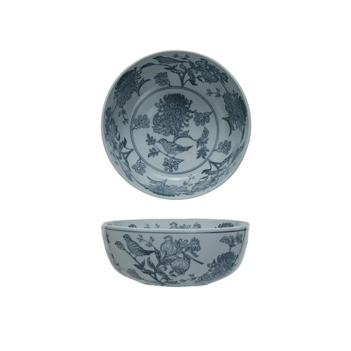 Stoneware Botanical Bowl