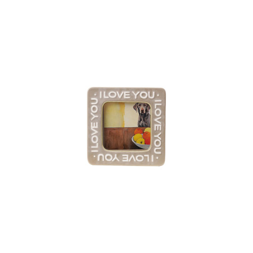 Embossed Photo Frame, Beige