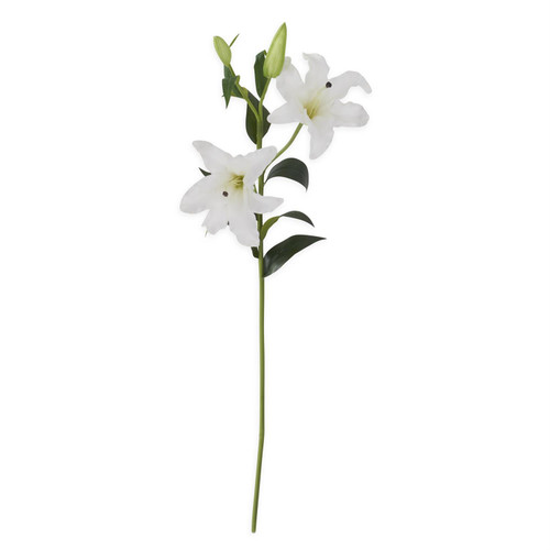 White Real Touch Lily Stem