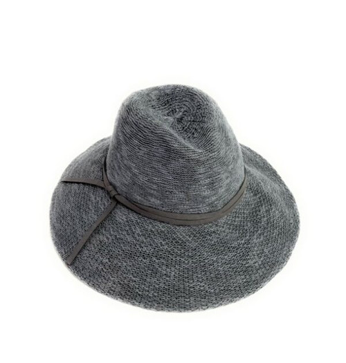 Fedora Brim With Chin Tie, Slate Blue